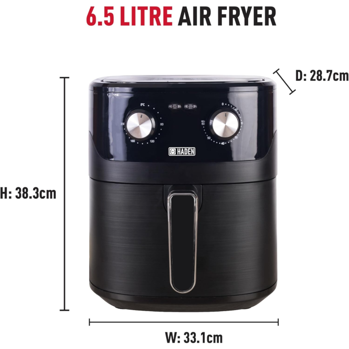 Haden 211736, 6.5L, Air Fryer, Black