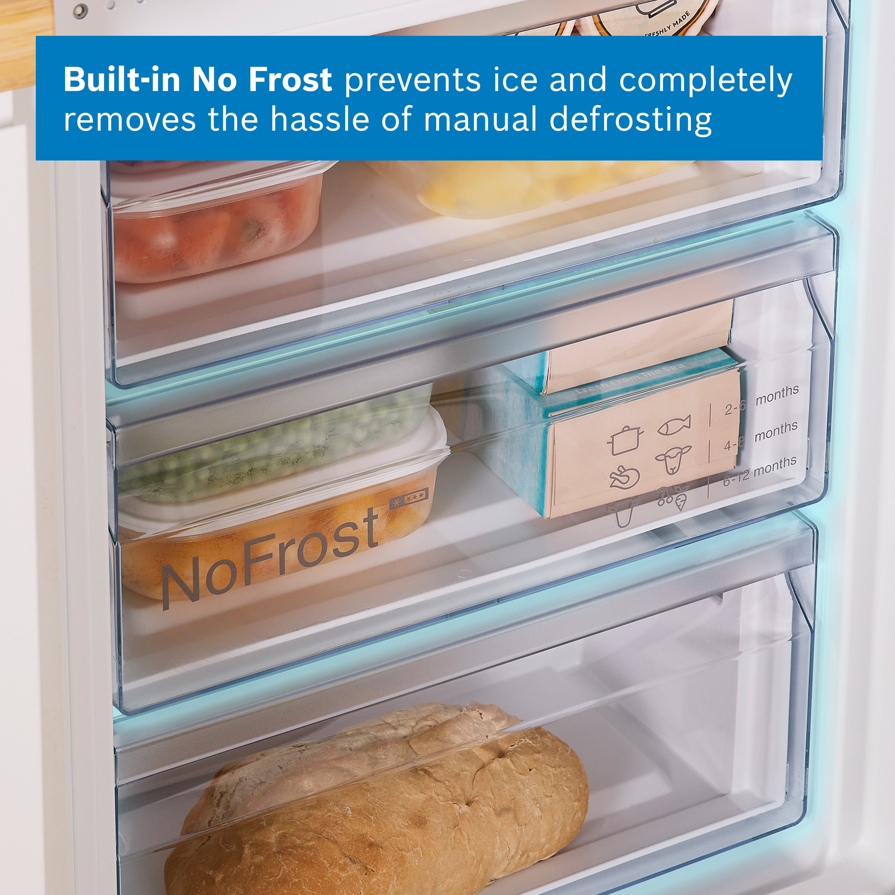 Bosch Series 2 249L Built-In Frost Free Fridge Freezer | KIN85NSE0G