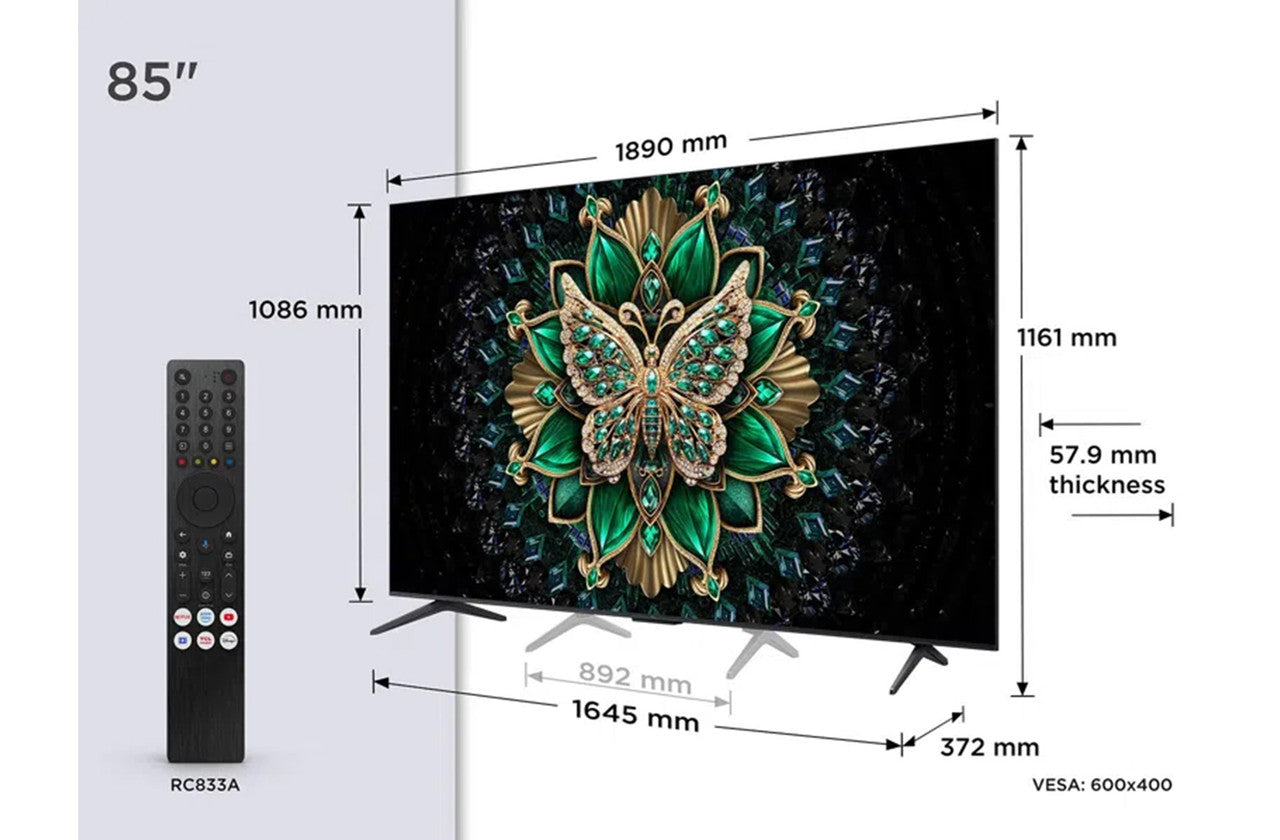TCL 85" 144Hz Mini LED Google TV | 85C6K
