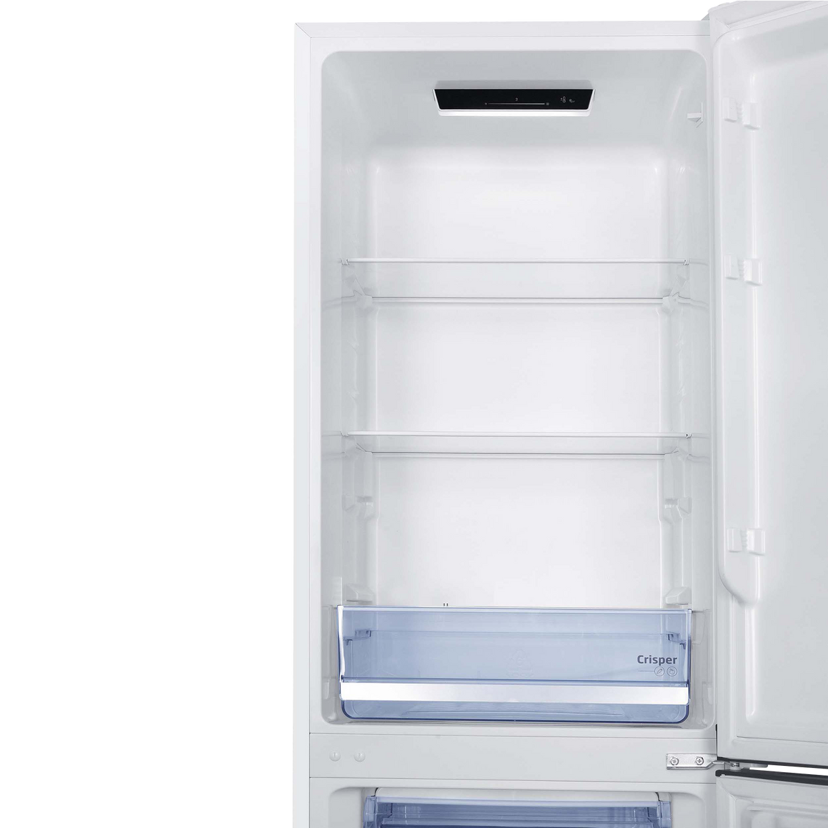 Beko 257L 60/40 Fridge Freezer with Large Salad Crisper - White - doors open