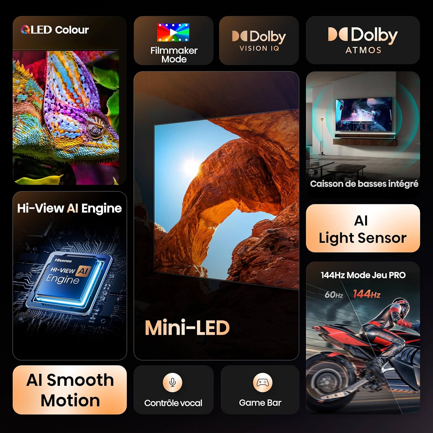 Hisense U7Q 65" Mini LED 4K UHD ULED Gaming Smart TV | 65U7Q