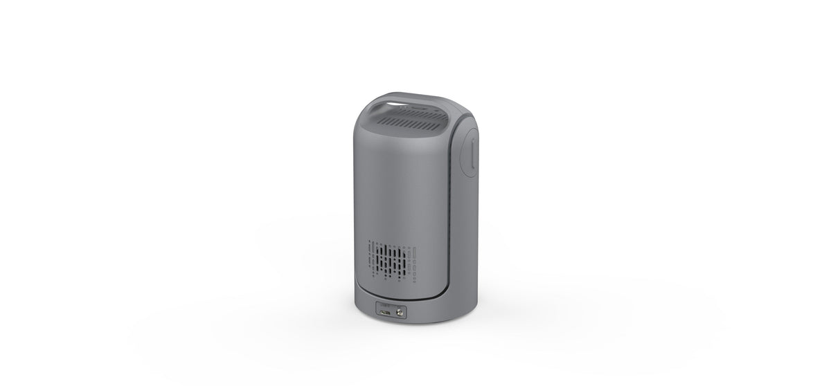 Philips NeoPix 156 HD 720p Short Throw Projector with Wi-Fi Screen Mirroring - Grey - rear three-quarter view