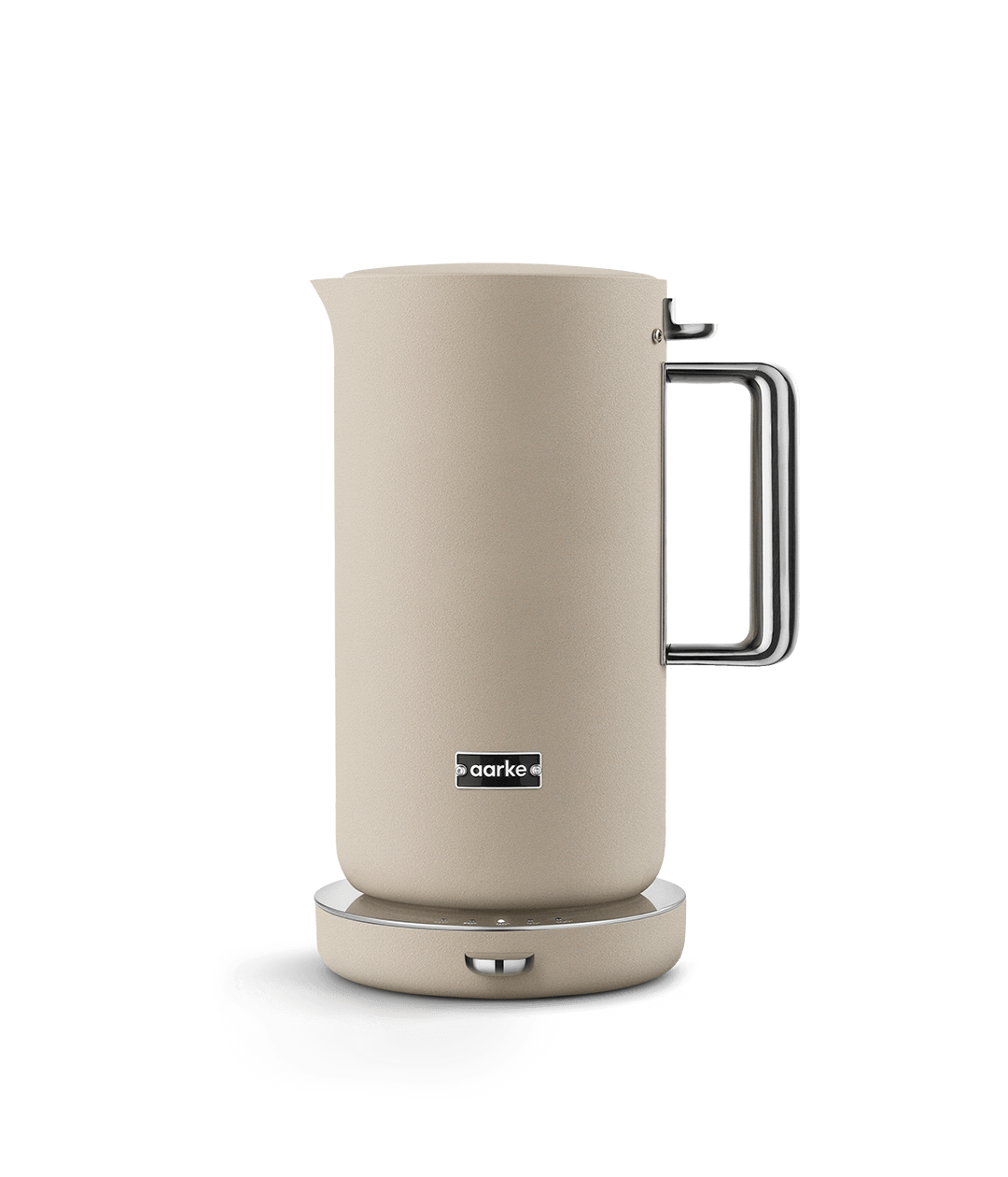 Aarke Temperature Control Kettle in Sand — front studio view