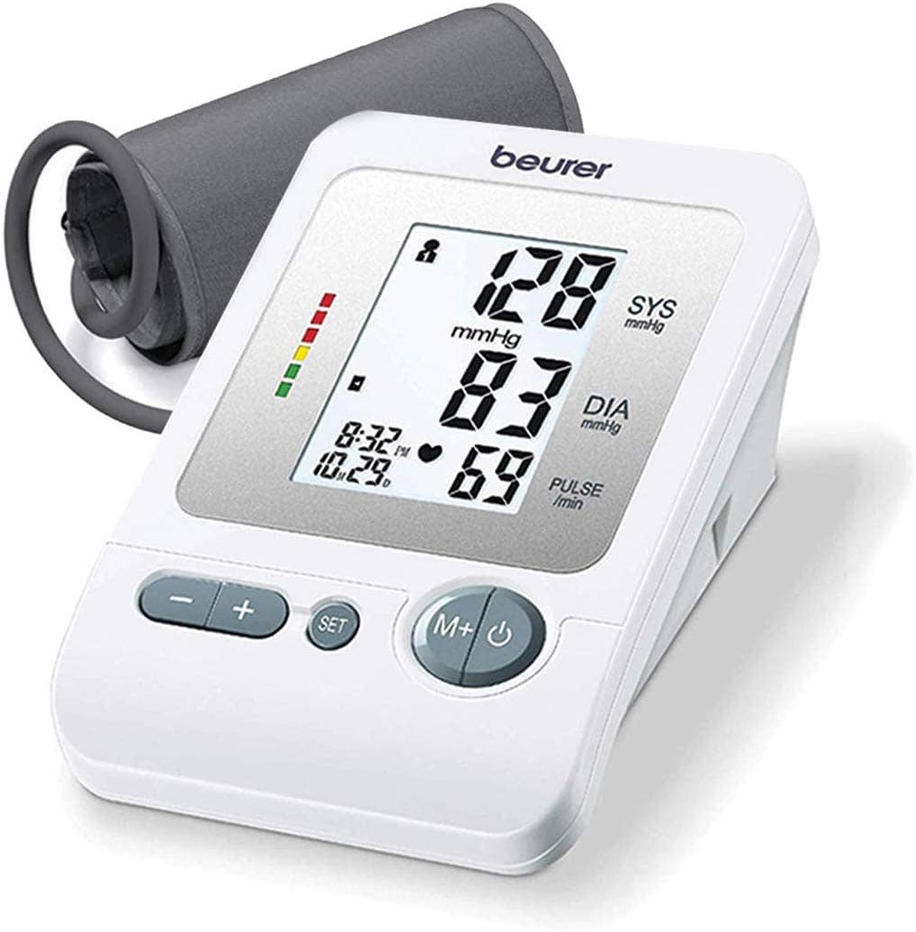 Beurer Upper Arm Blood Pressure Monitor White, clear product view