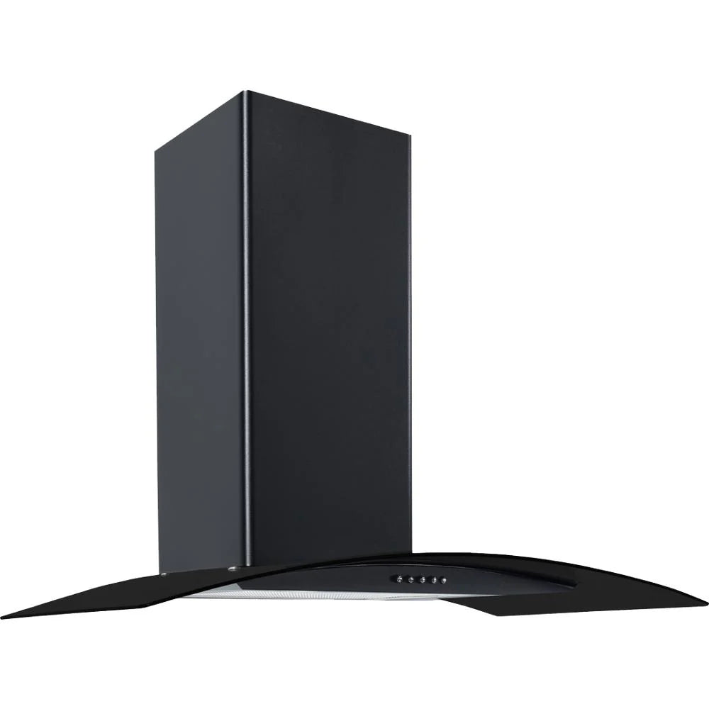 Cata 90cm Curved Glass Hood | CG90BKPF