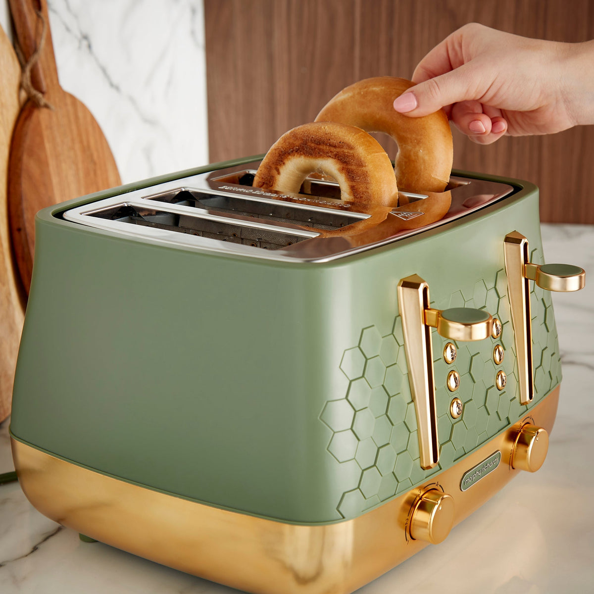 Morphy Richards Cassini Toaster 4-Slice Olivine product image