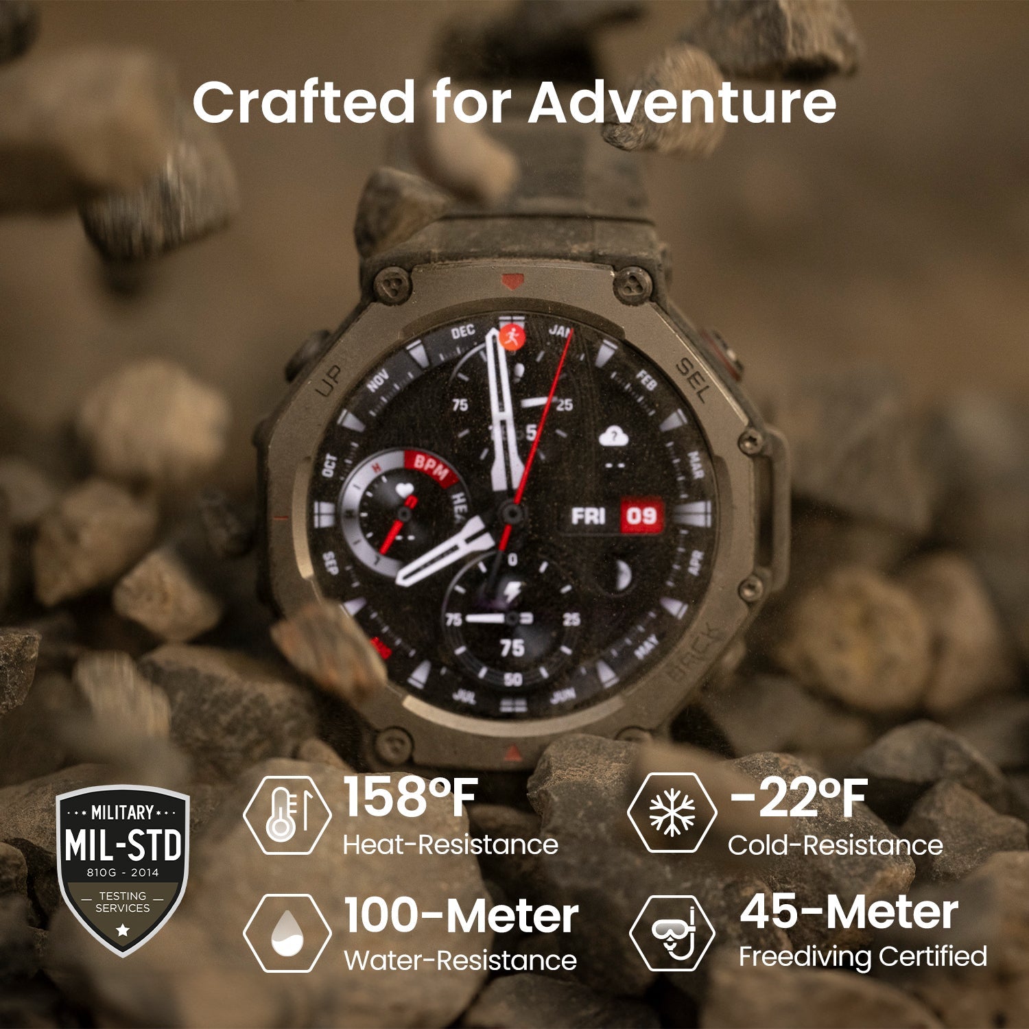 Amazfit T-Rex 3 Rugged GPS Smartwatch – Haze Gray | T-Rex 3