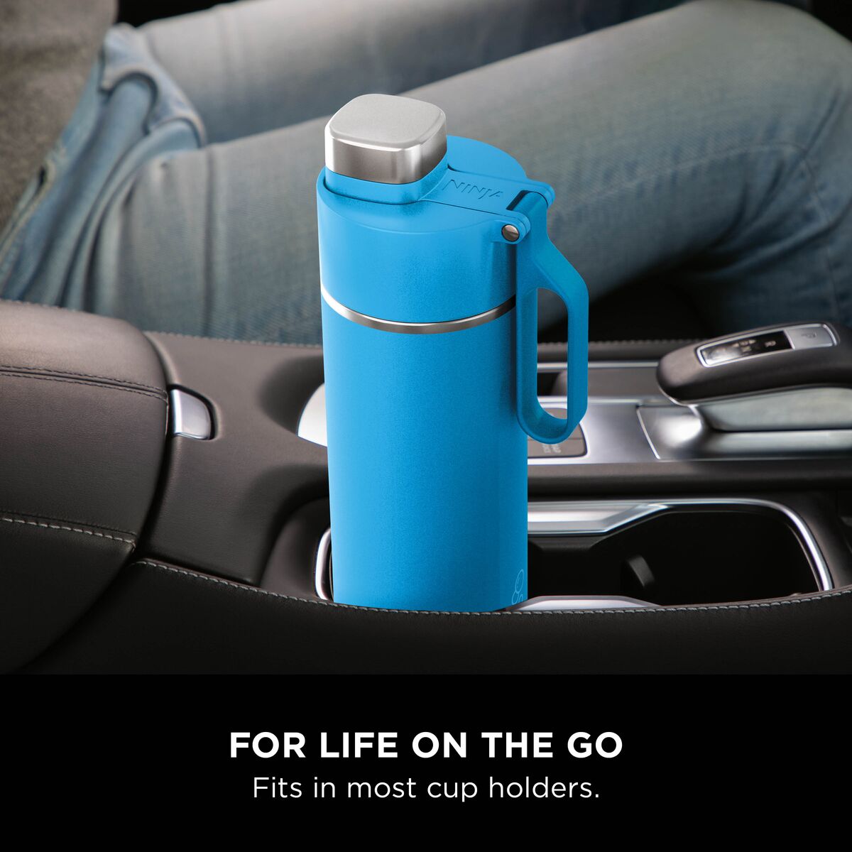 Ninja Thirsti Insulated Travel Bottle 530ml Tropical Blue product image