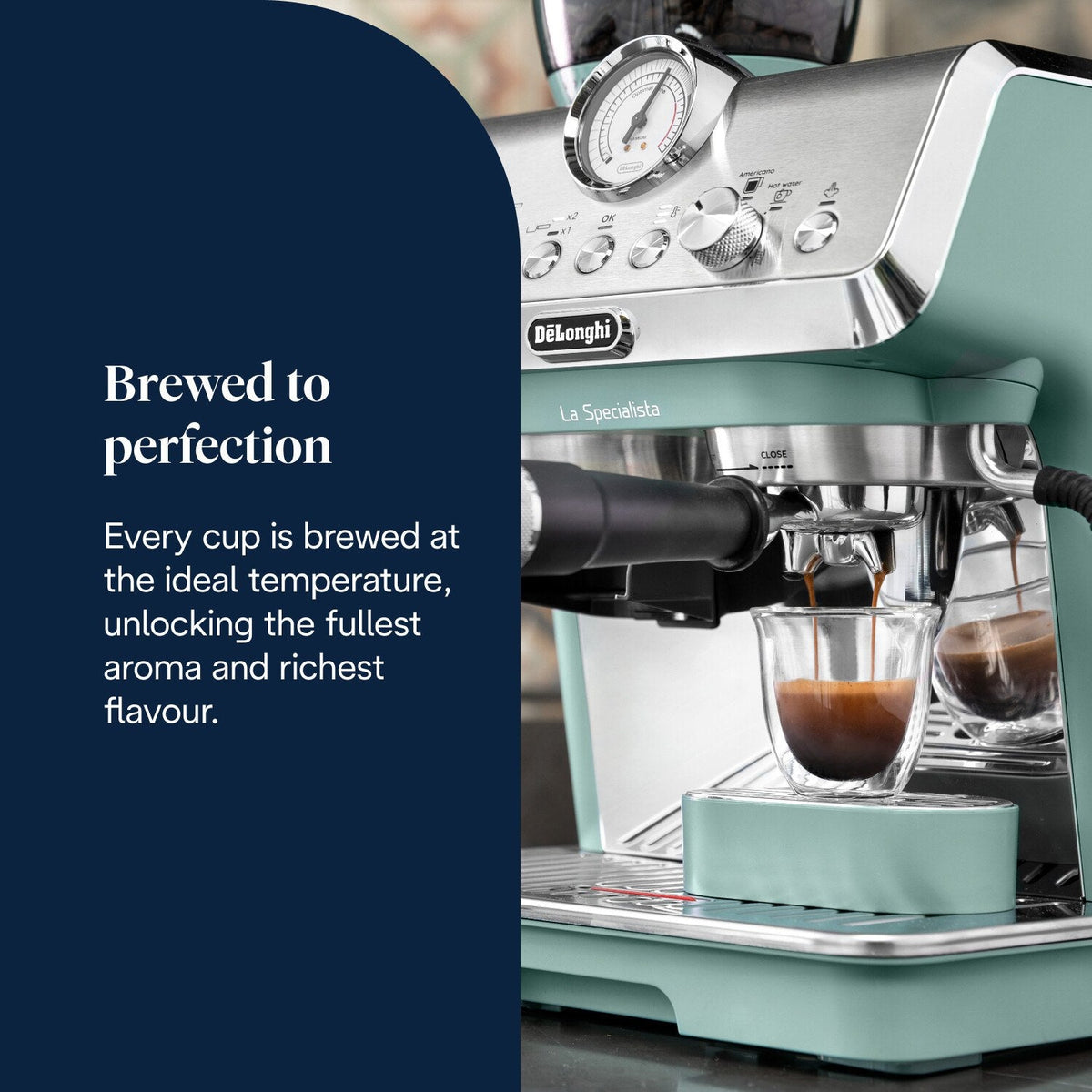 De'Longhi La Specialista Arte Espresso Machine - Green - Active Temperature Control brewing