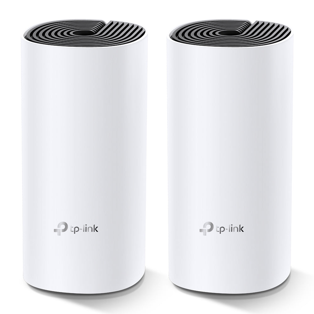 TP-Link Deco M4 mesh Wi-Fi system, two units — front view