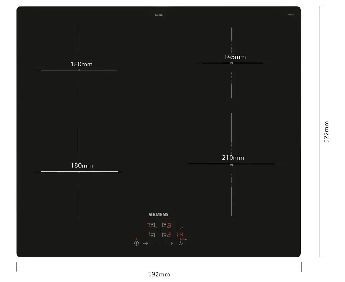 Siemens IQ100, Induction hob, 60 cm | EU611BEB5E