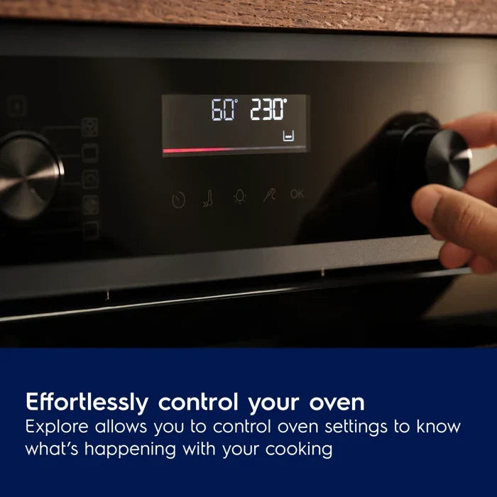 Electrolux 600 CombiQuick 45cm Built-In Compact Oven with Microwave - Stainless Steel - product view