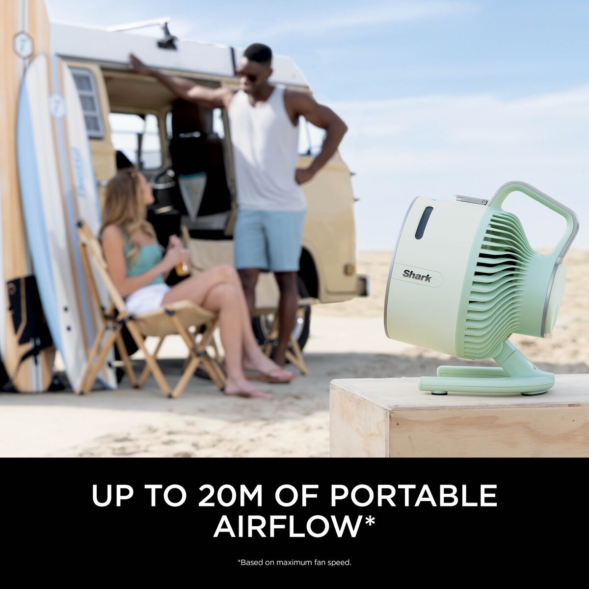 Shark FlexBreeze HydroGo Misting Fan Mint Green product image