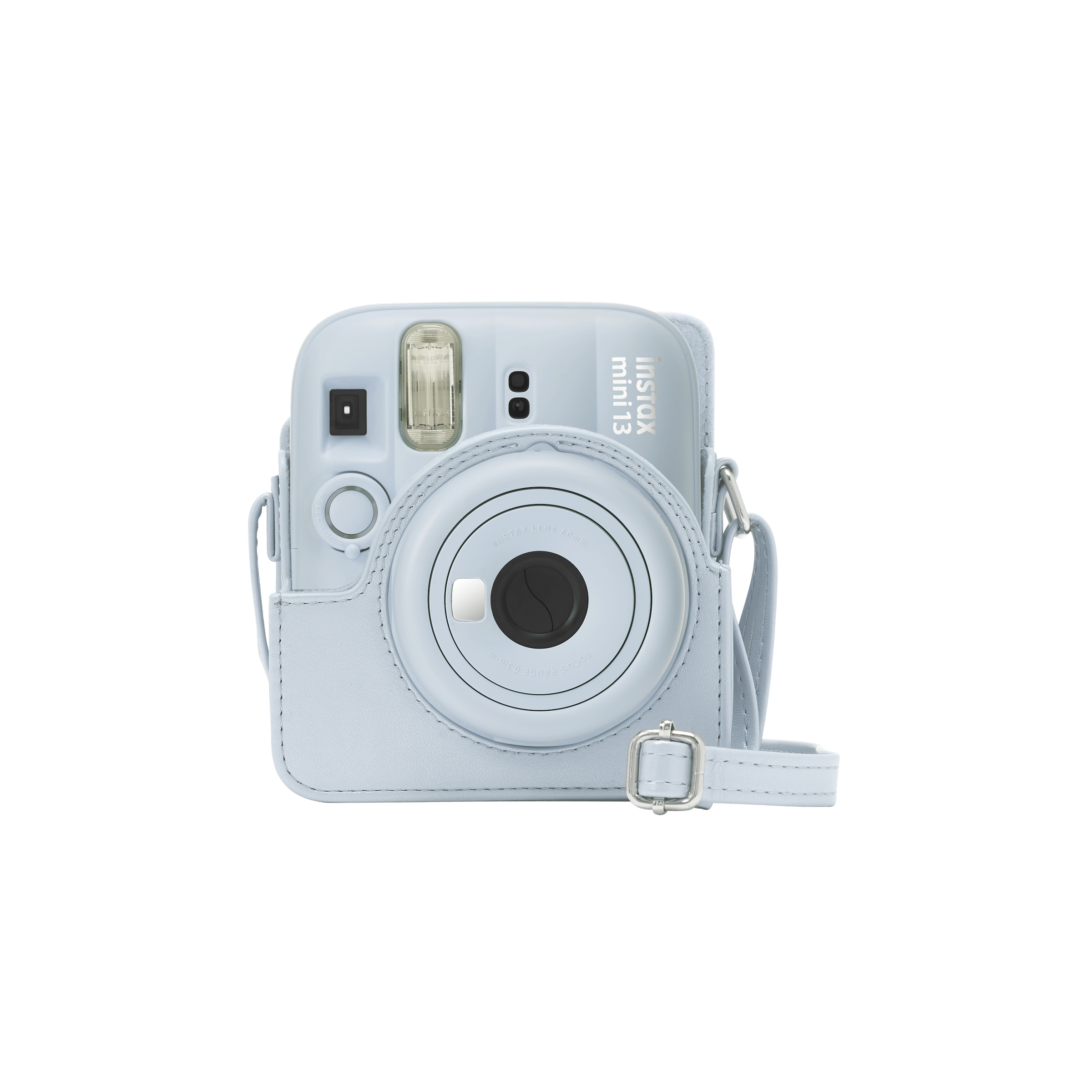 FUJIFILM instax mini 13 Accessory Kit Frost Blue - camera shown inside the protective case; camera sold separately