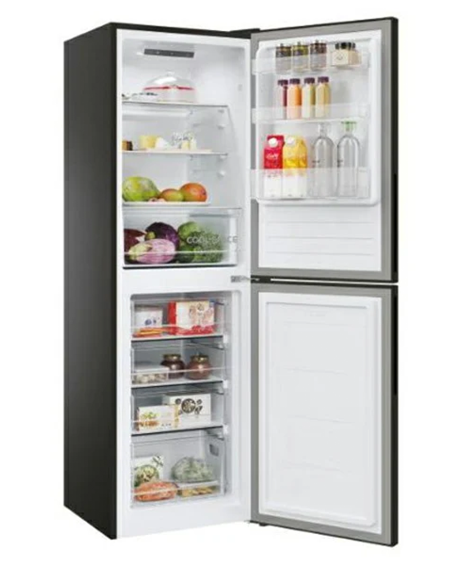 Hoover H-Fridge 300 252L 50/50 Fridge Freezer - Black - door open