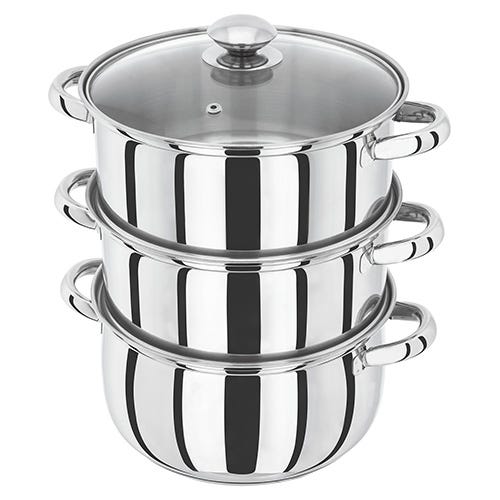 Judge HX04 22cm 3 tier glass lid steamer set product image 3