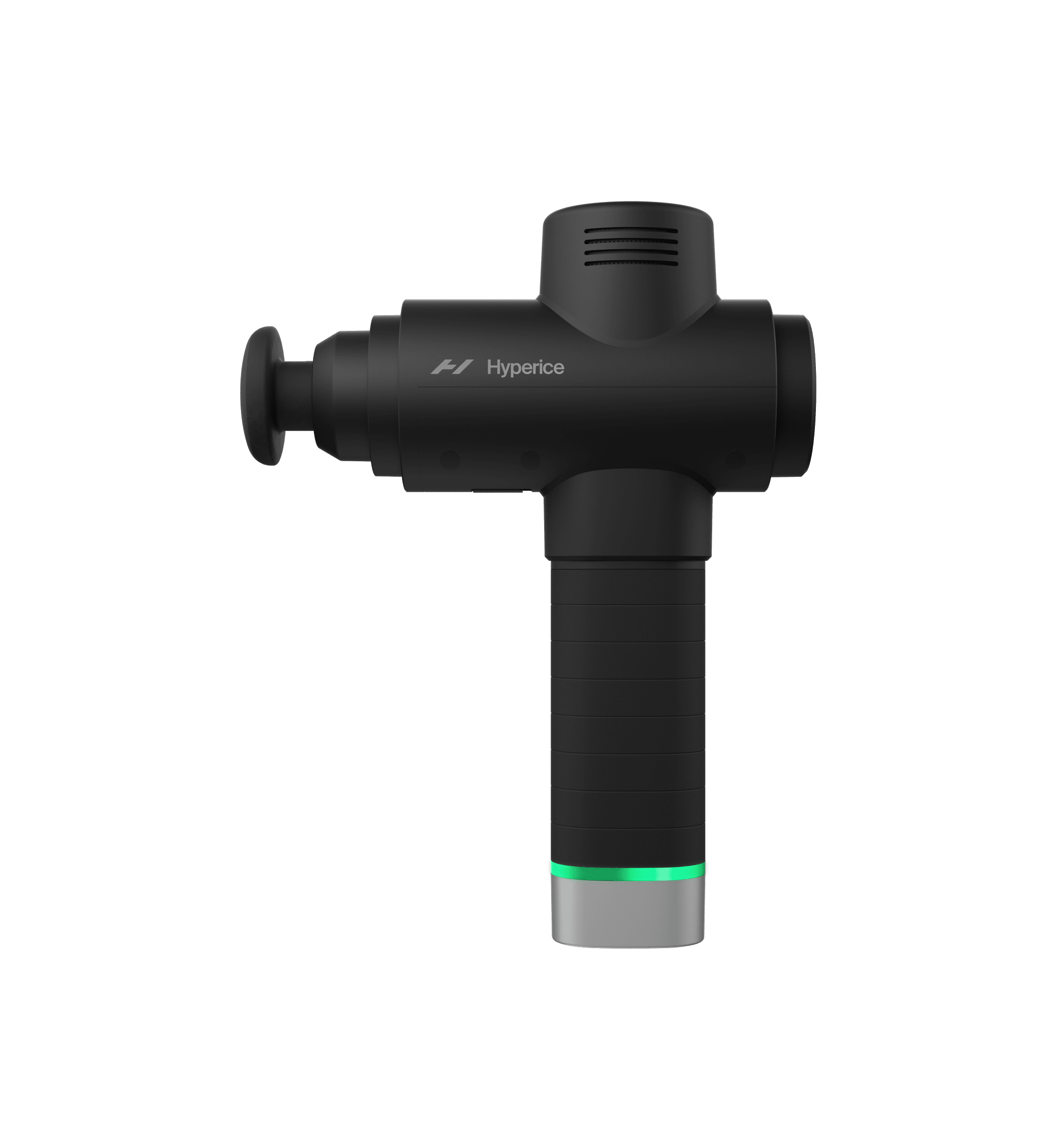 Hyperice Hypervolt 2 Pro black percussion massage gun — front studio view