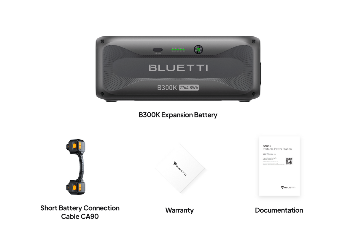 BLUETTI B300K 2,764.8Wh Expansion Battery - what's in the box