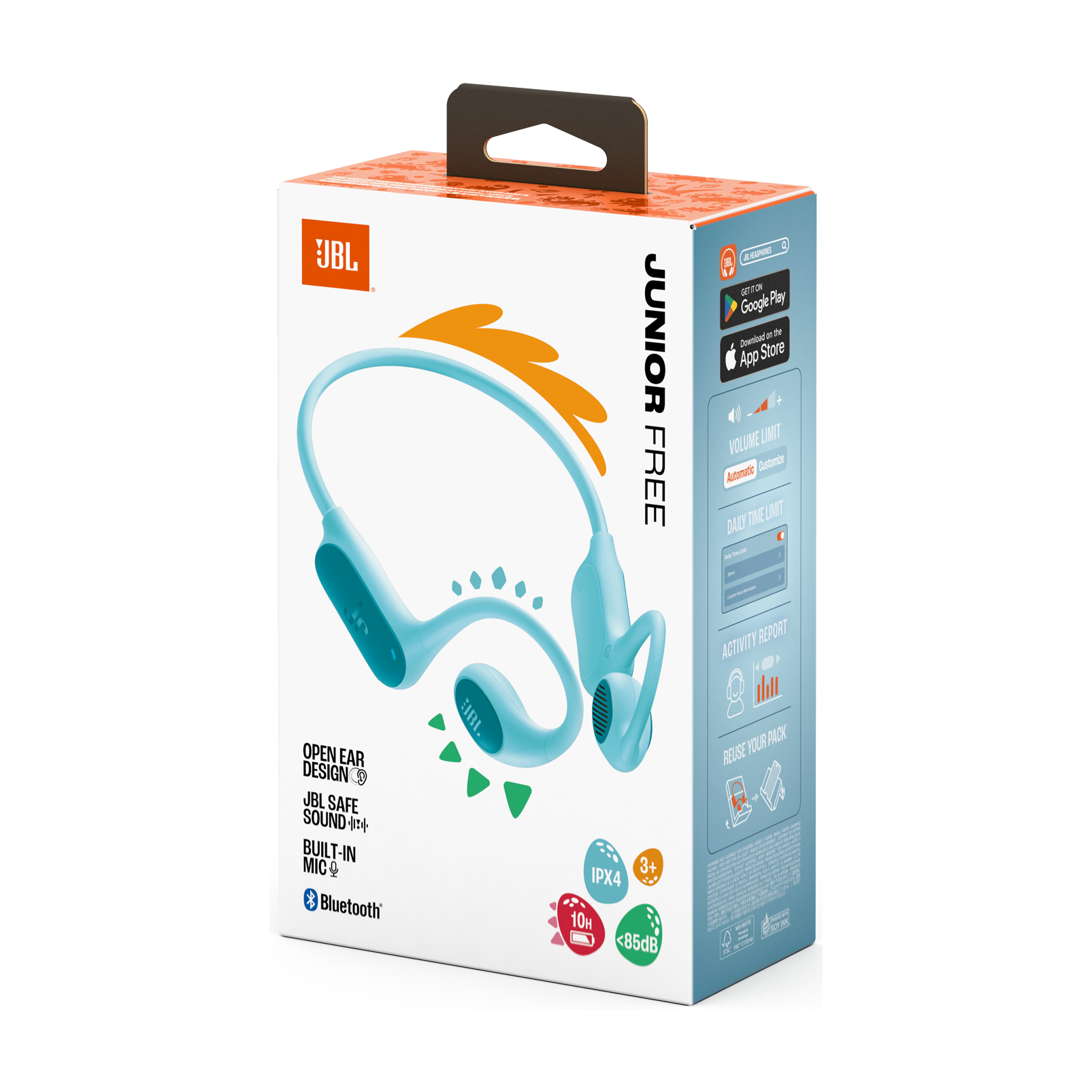 JBL Junior Free Kids Wireless Open-Ear Headphones Teal product image