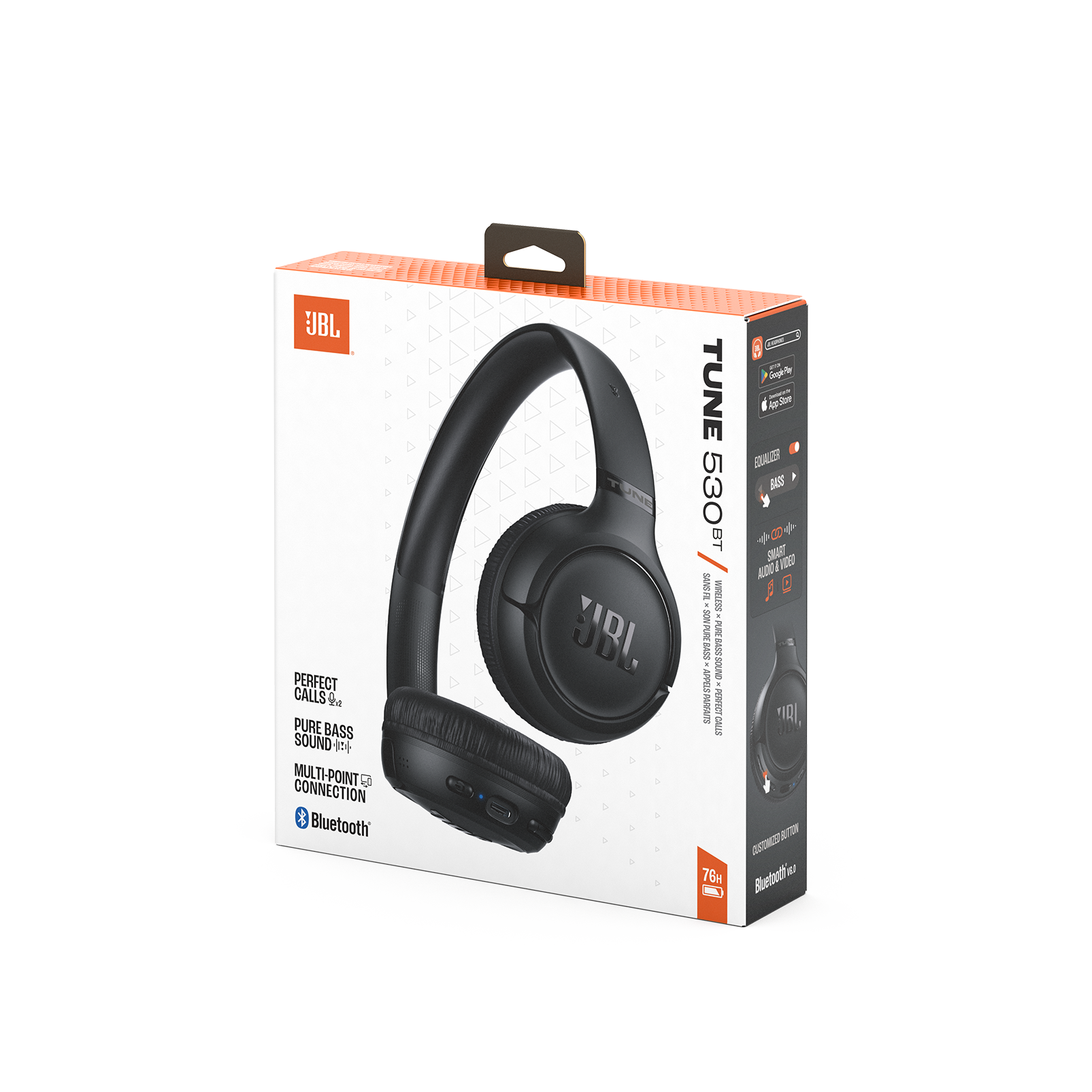 JBL Tune 530BT Wireless On-Ear Headphones Black product image