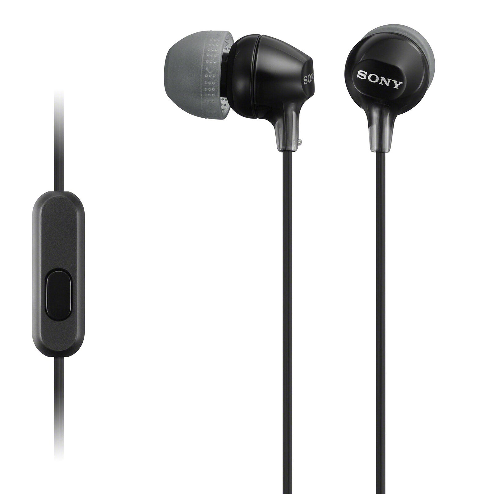 Sony MDR-EX15AP Wired In-Ear Earphones with Microphone - Black - hero view