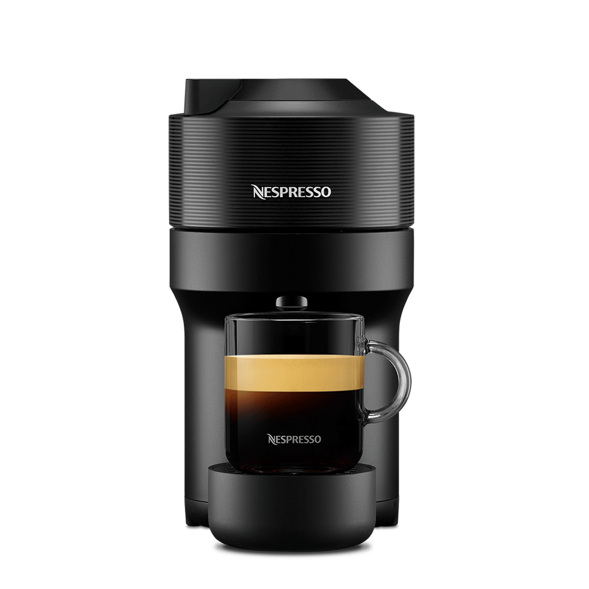 De'Longhi Nespresso Vertuo Pop with Aeroccino - Black - front view