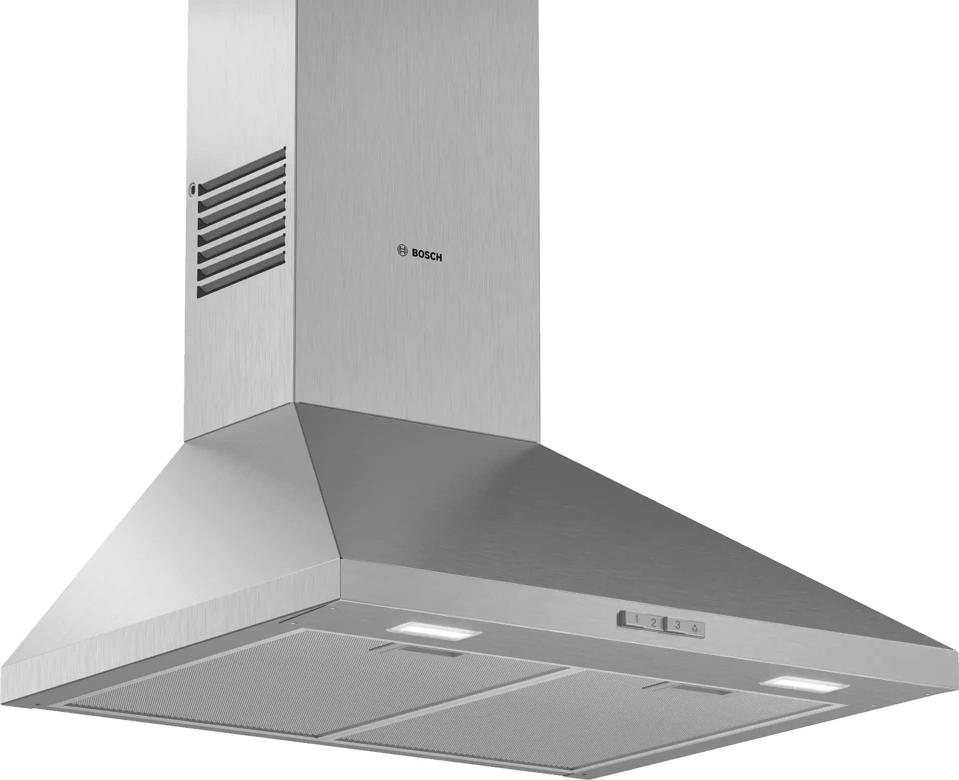 Bosch Series 2 60cm pyramid chimney cooker hood in Stainless Steel