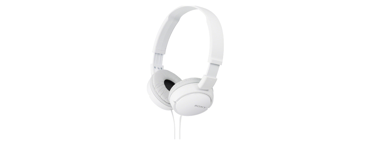 Sony MDR-ZX110 Wired On-Ear Headphones - White - official product image