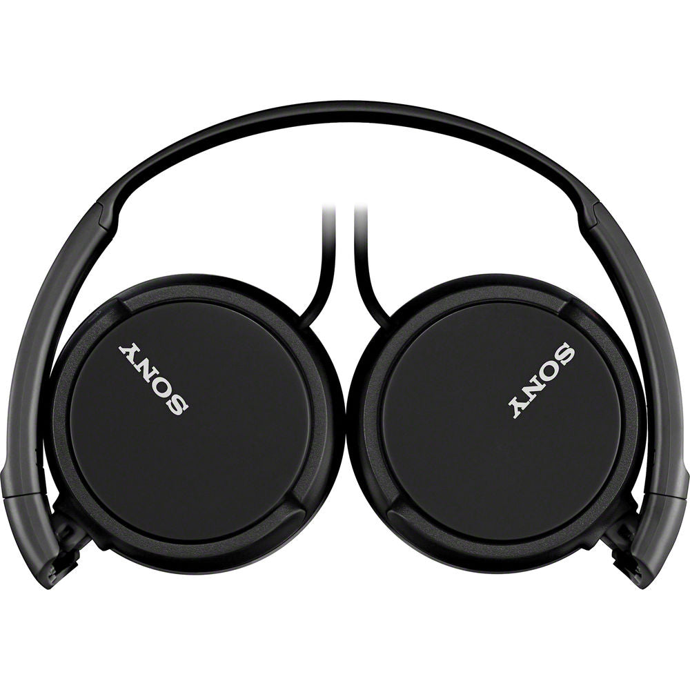 Sony MDR-ZX110 Wired On-Ear Headphones - Black - folded swivel design