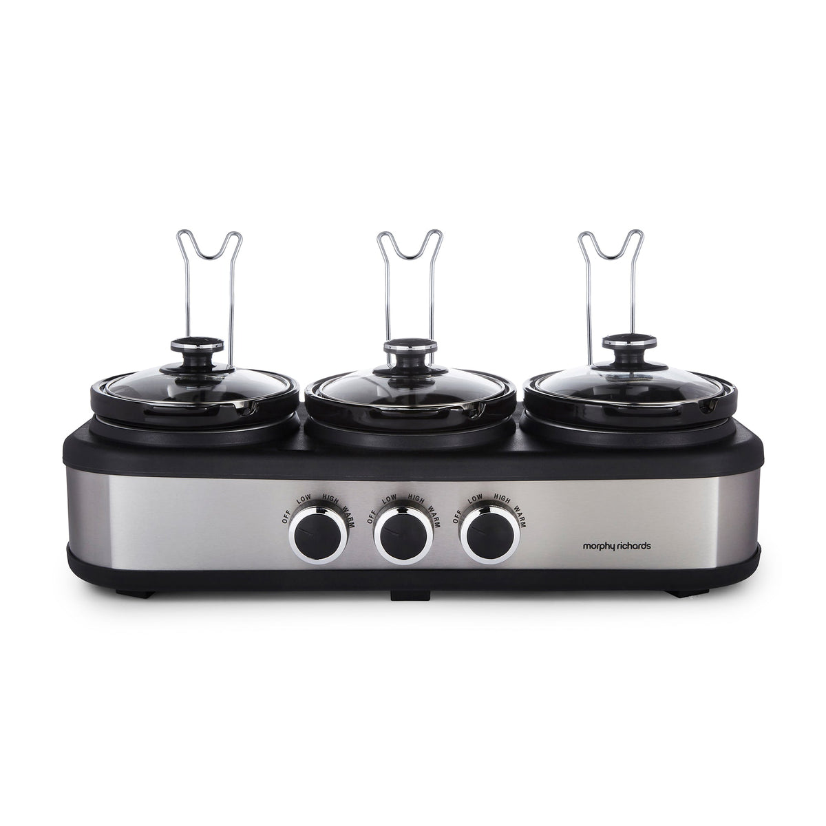 Morphy Richards Slow Cooker TrioServe 3.9L Stainless Steel product image