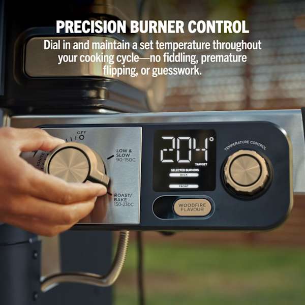 Ninja FlexFlame Gas 5-in-1 Outdoor BBQ - Blue & Gold | PG301UKBL