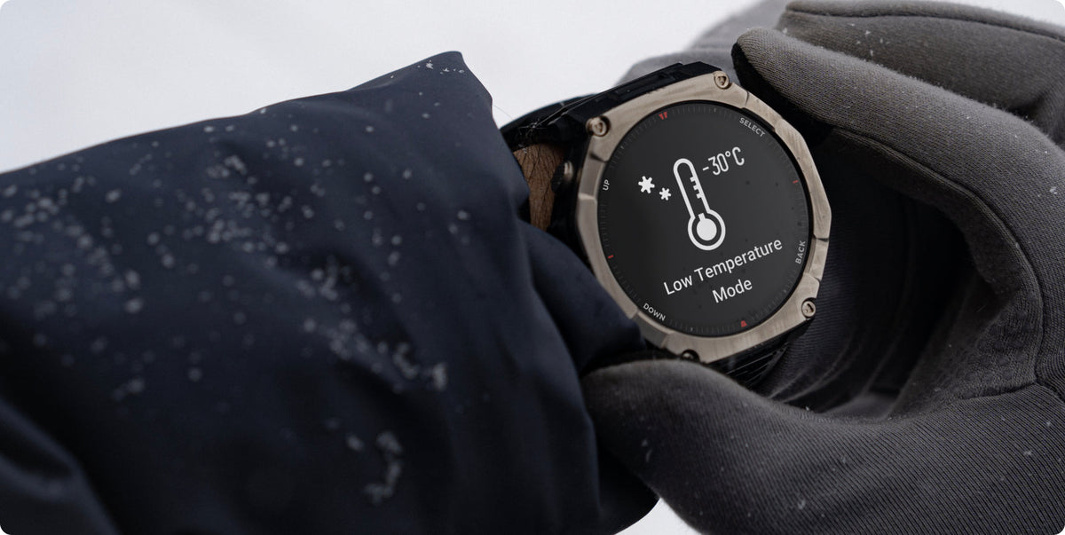Amazfit T-Rex Ultra 2 51mm Smartwatch - Black Magma - low temperature mode
