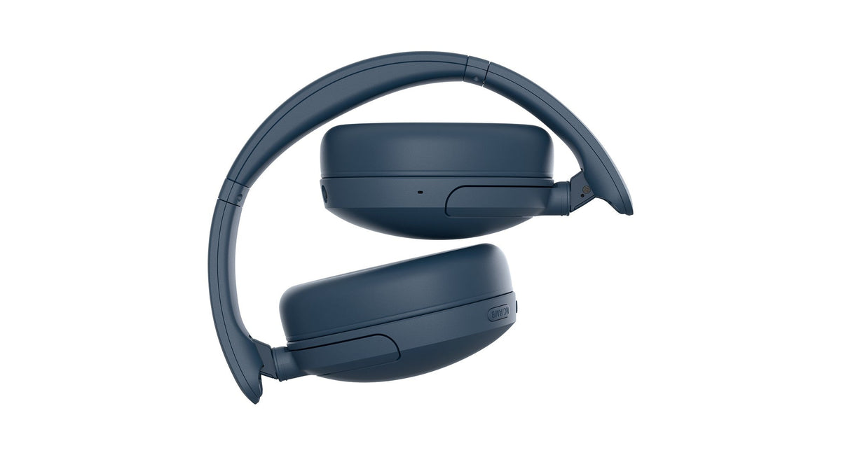 Sony WH-CH730N Wireless Noise Cancelling Headphones - Blue - folded, side profile