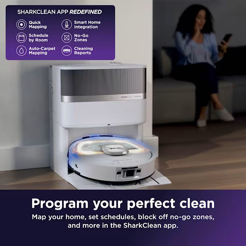 Shark PowerDetect UV Reveal 2-in-1 Vac & Mop Robot Vacuum White product image