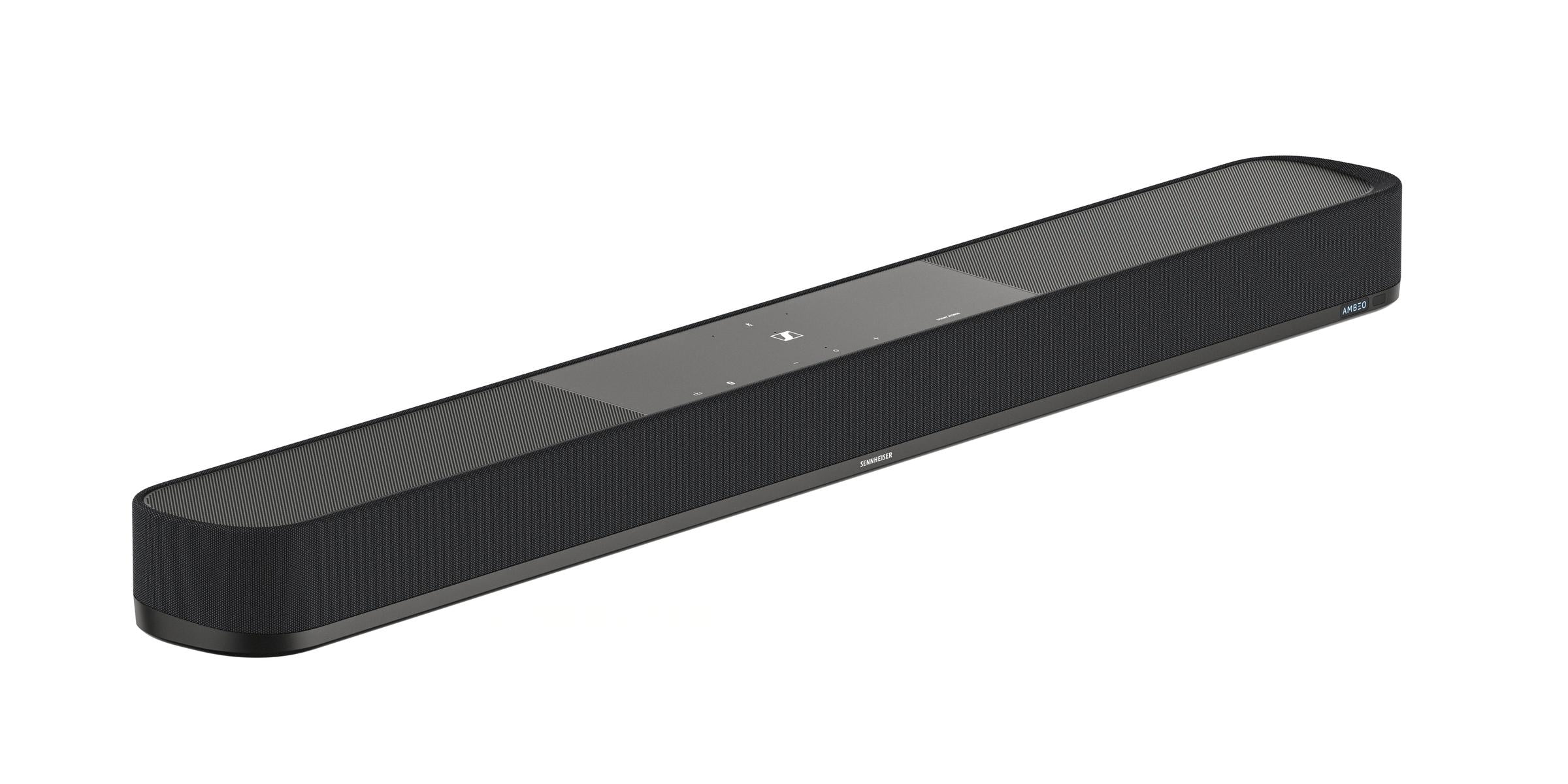 Sennheiser AMBEO Soundbar Plus Black — angled front view