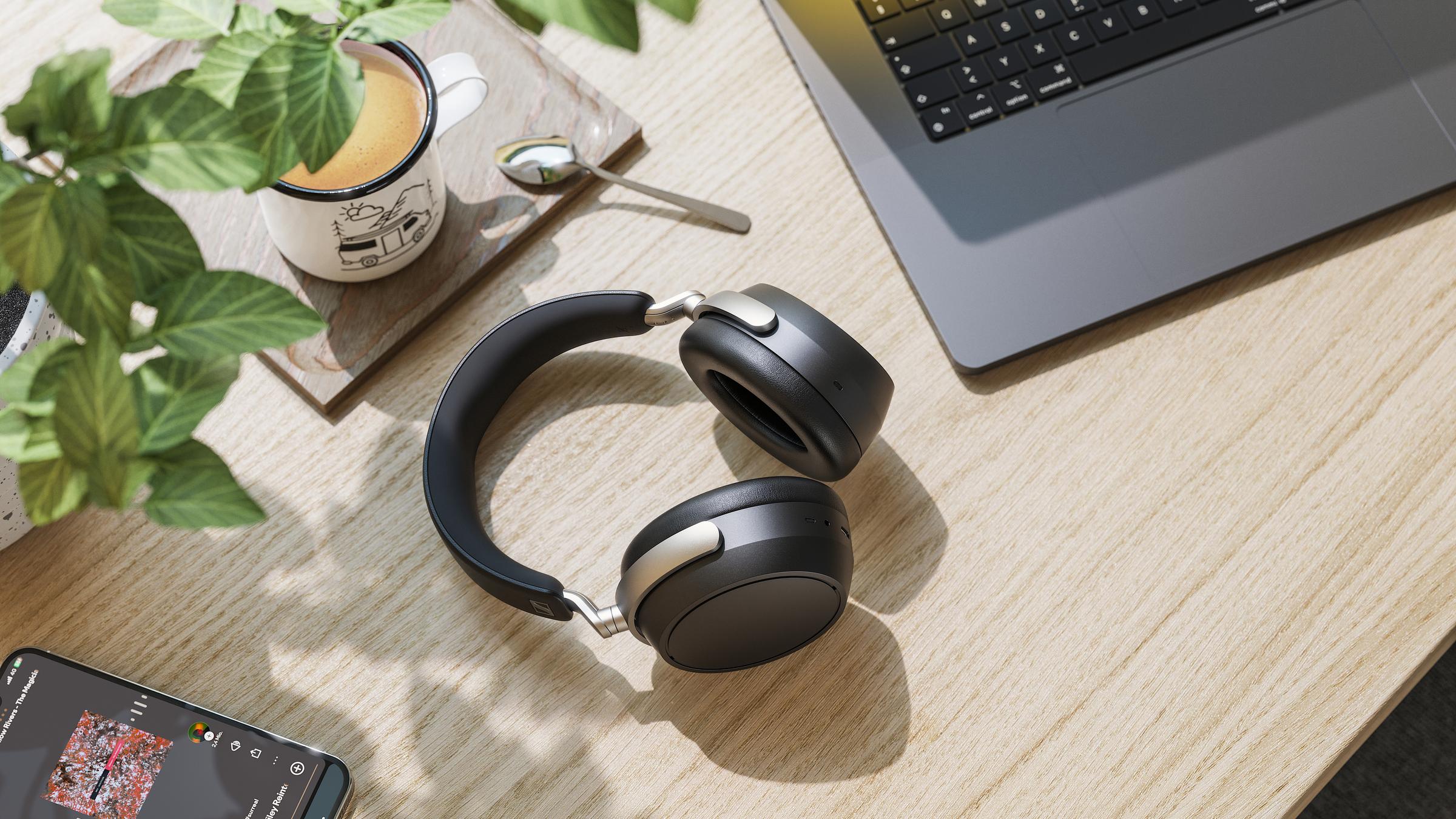 Sennheiser HDB 630 Wireless ANC Headphones Black — lifestyle, office setting