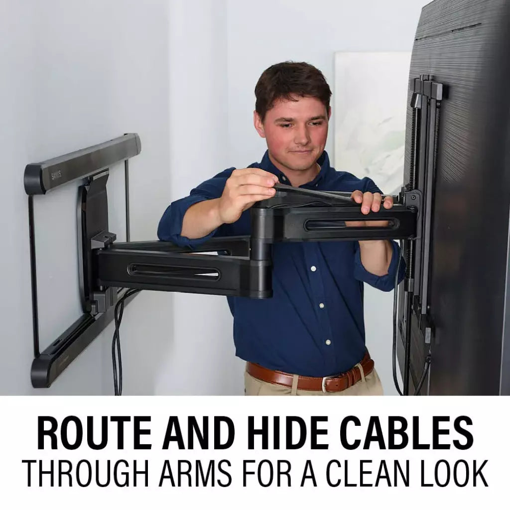 SANUS Advanced Full-Motion 4D + Shift TV Wall Mount 42"-90" - official product image