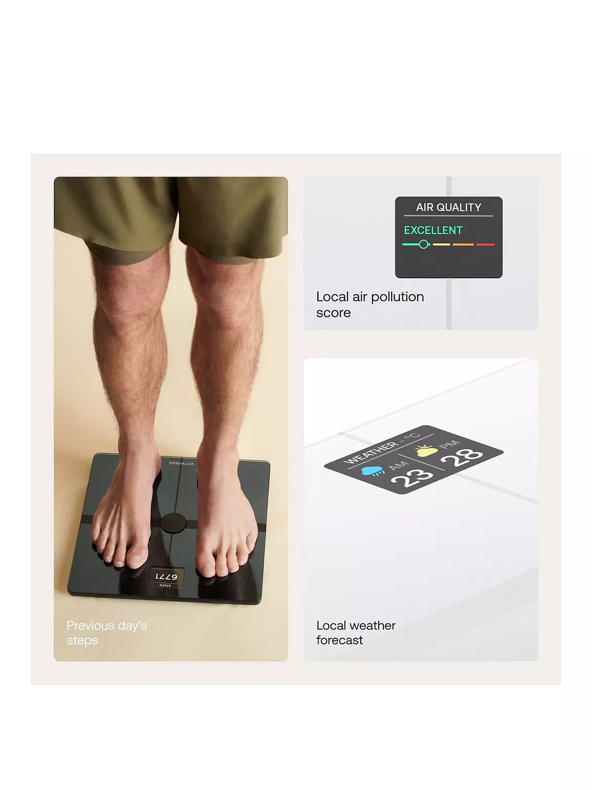 Withings Body Smart - Smart Scale with Body Composition & Weight Tracking - White | 78-WBS13-White-All-Inter