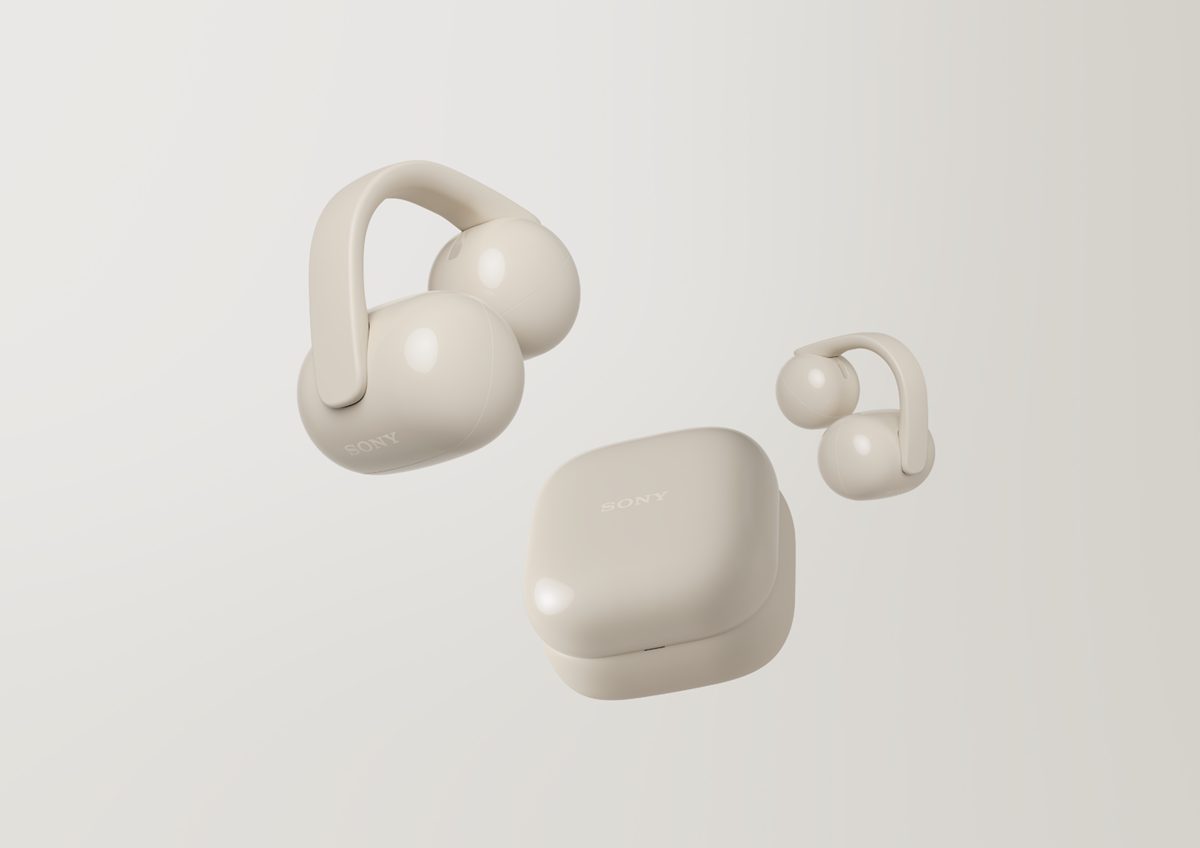 Sony LinkBuds Clip Open-Ear True Wireless Earphones - Greige - product view