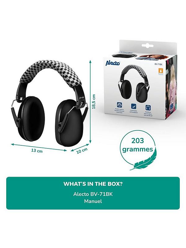 Alecto BV-71BK Black children's hearing protection product image 6