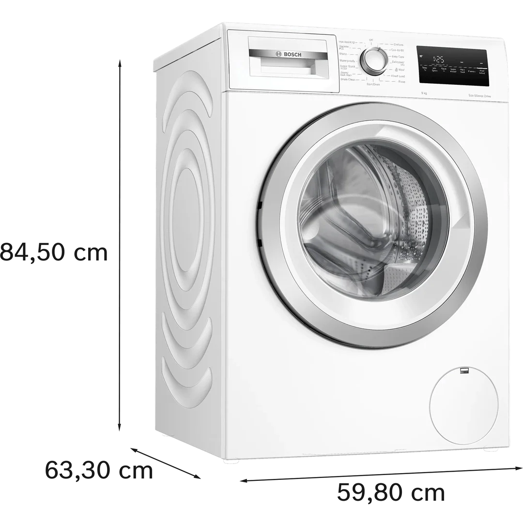 Bosch Series 4 Washing machine, Front Loader 9kg 1400 rpm - White | WAN28259GB Bosch Washing Machine Euronics Ireland