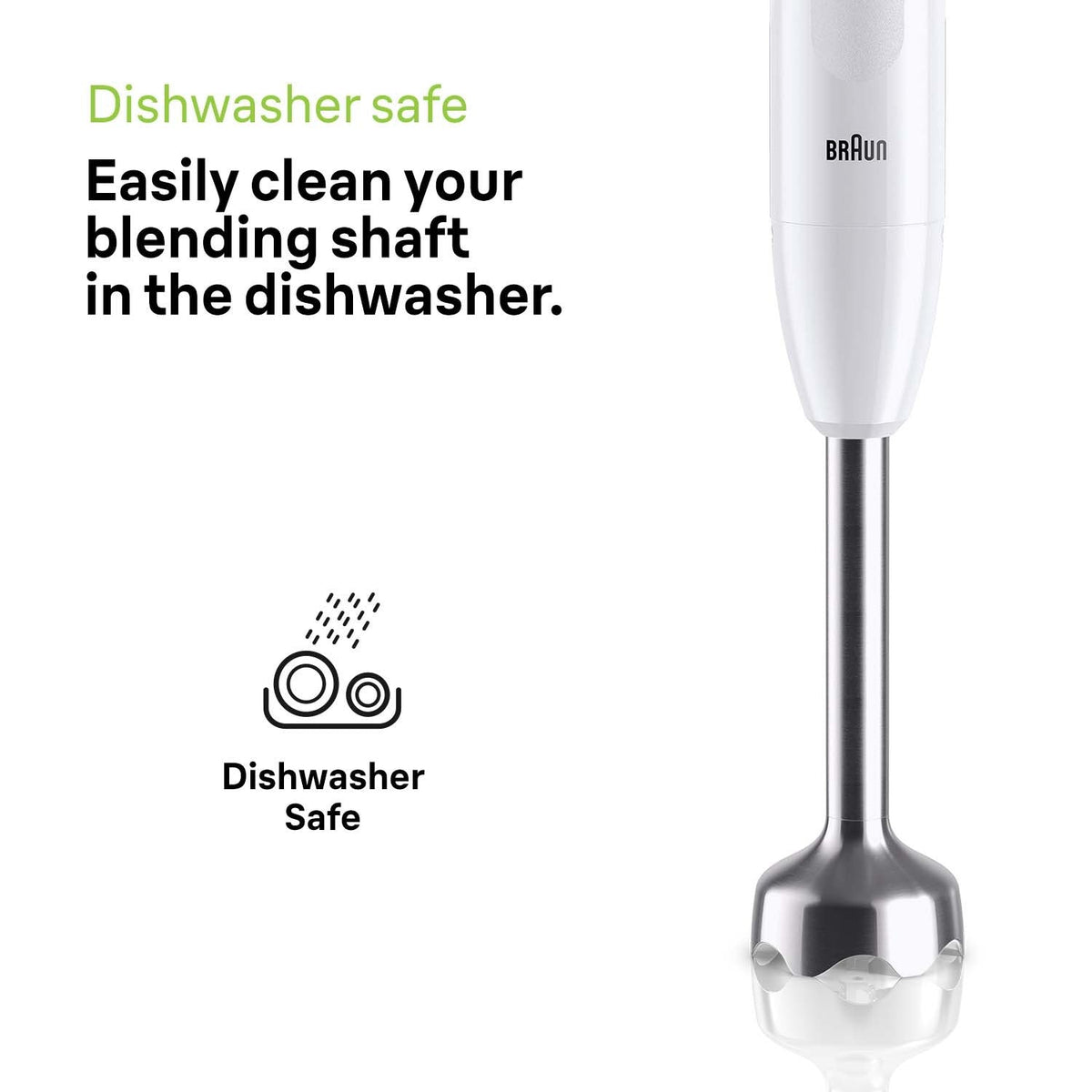 Braun MultiQuick 1 Hand Blender - White - dishwasher safe shaft
