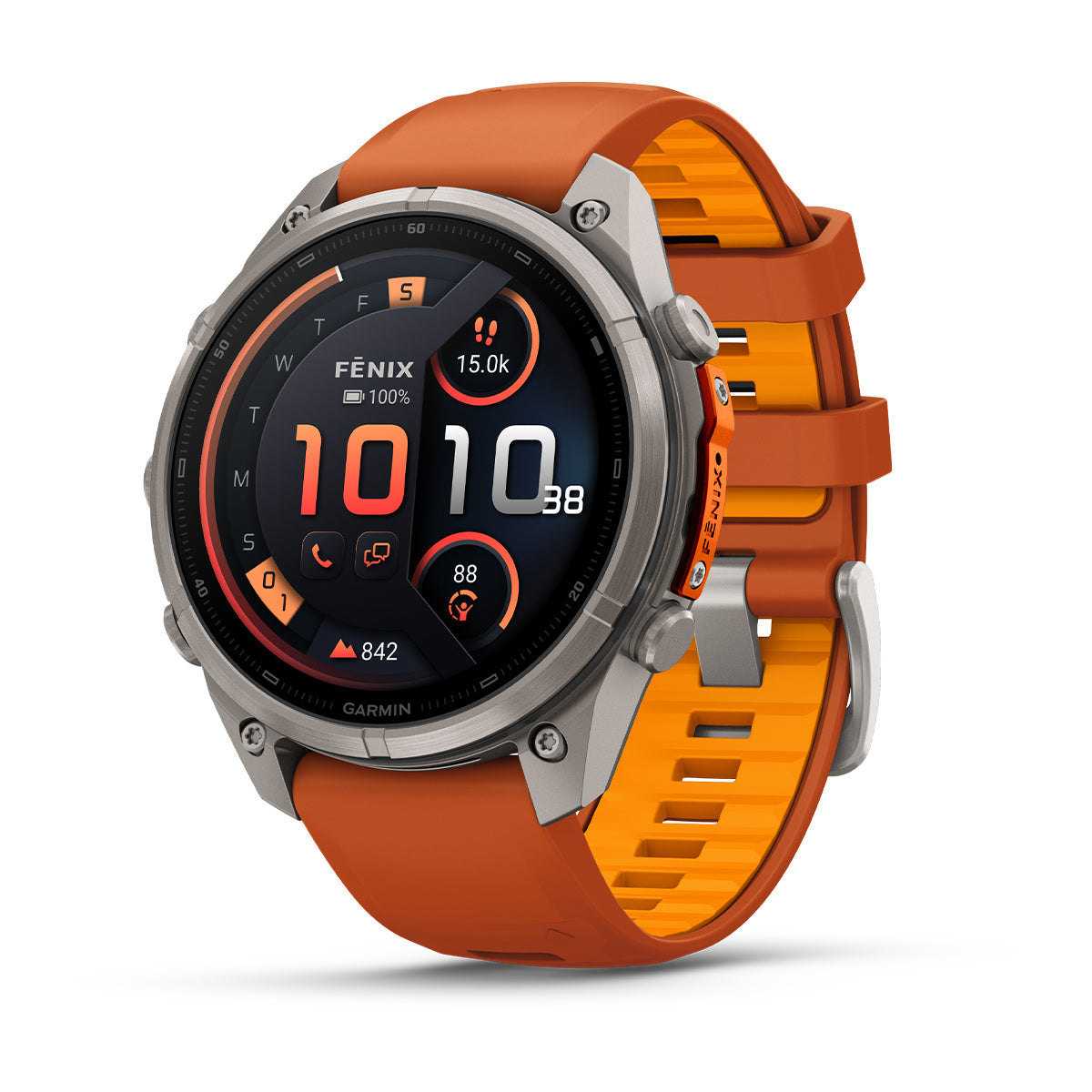 Garmin fenix 9 Pro inReach 47mm AMOLED Sapphire GPS Smartwatch - front view
