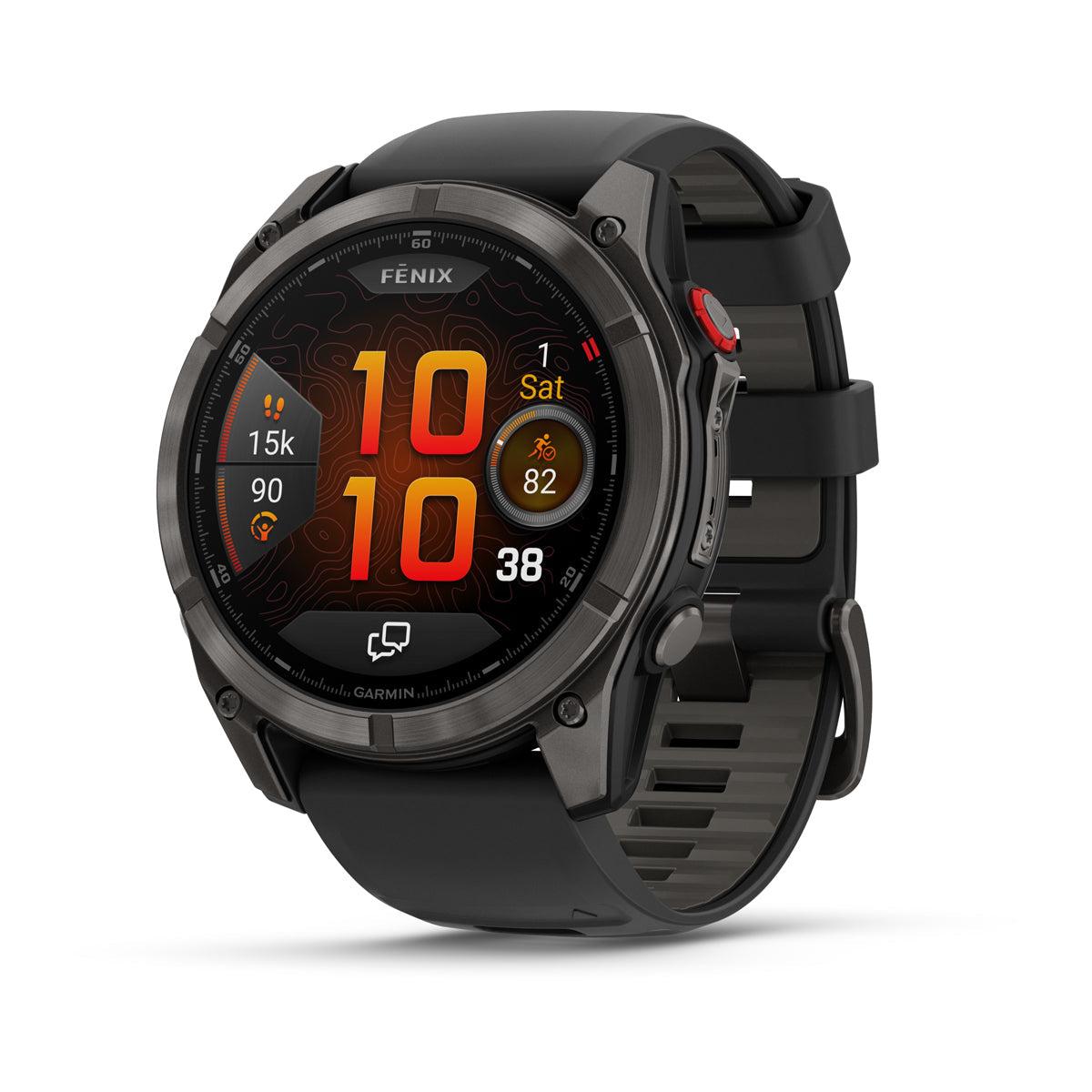 Garmin fenix 8 Pro 51mm AMOLED Sapphire GPS Smartwatch with inReach - front view