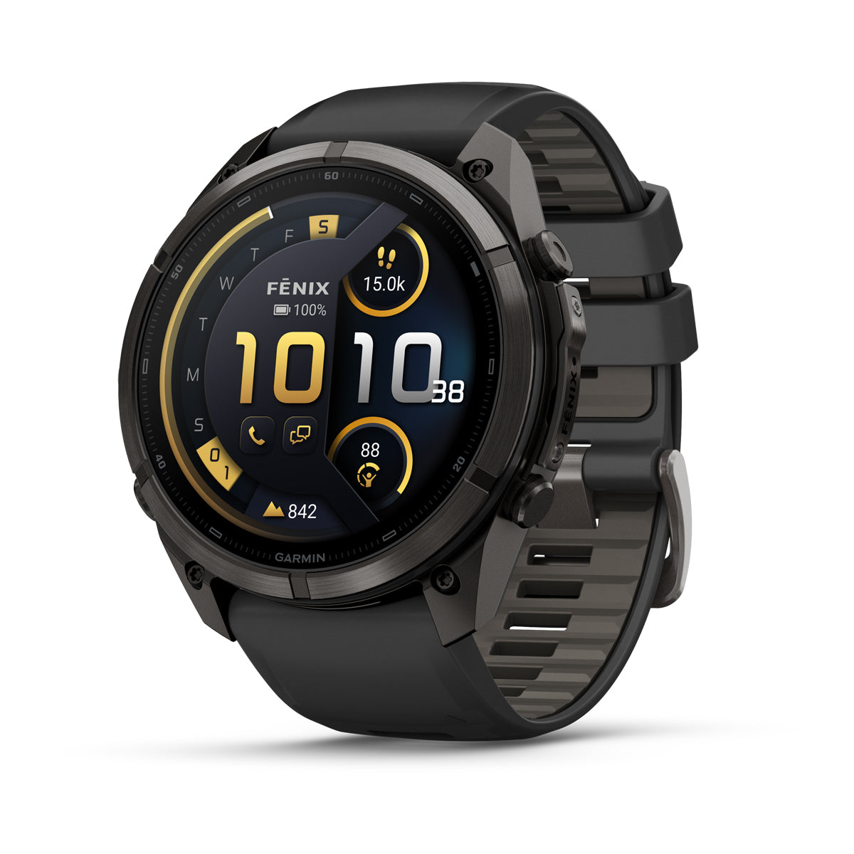 Garmin fenix 9 Pro inReach 51mm AMOLED Sapphire GPS Smartwatch - front view