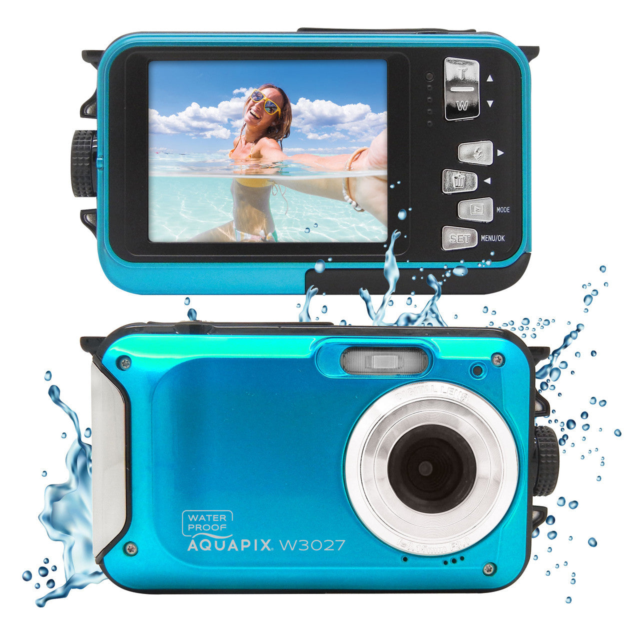 EasyPix Aquapix W3027 Camera - Ice Blue | 267-10035