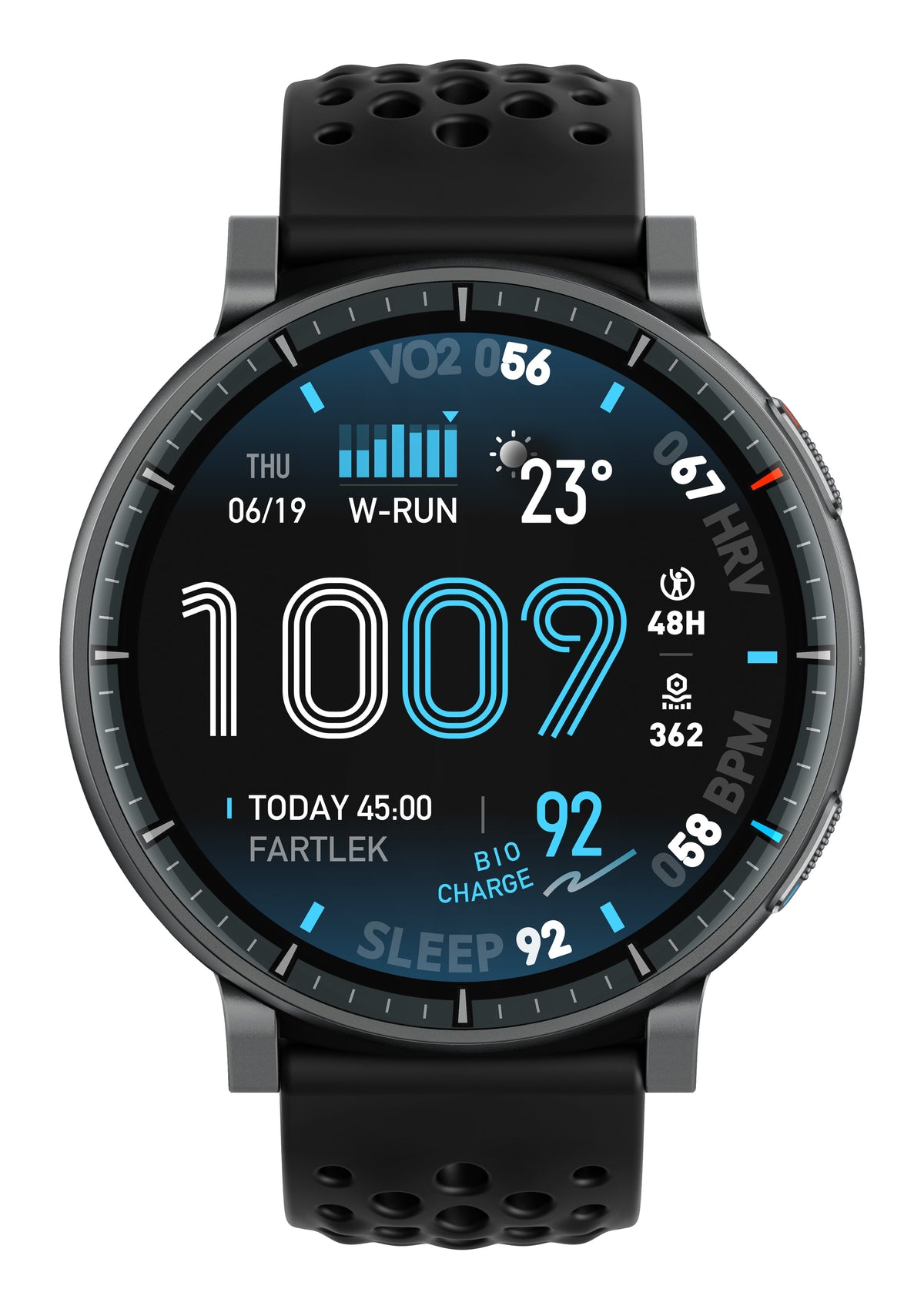 Amazfit Active Max Smartwatch - Black - front view