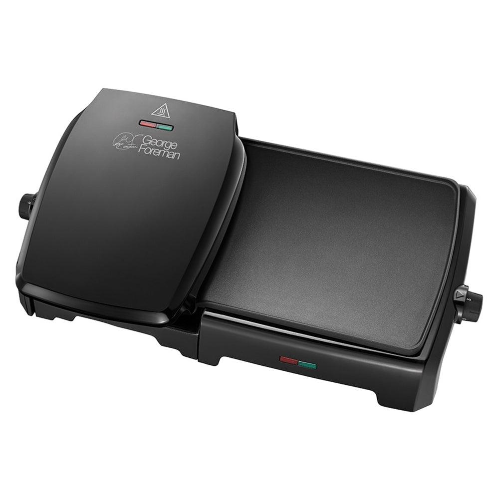George Foreman 10 Portion Grill & Griddle 1800W - Black - front view