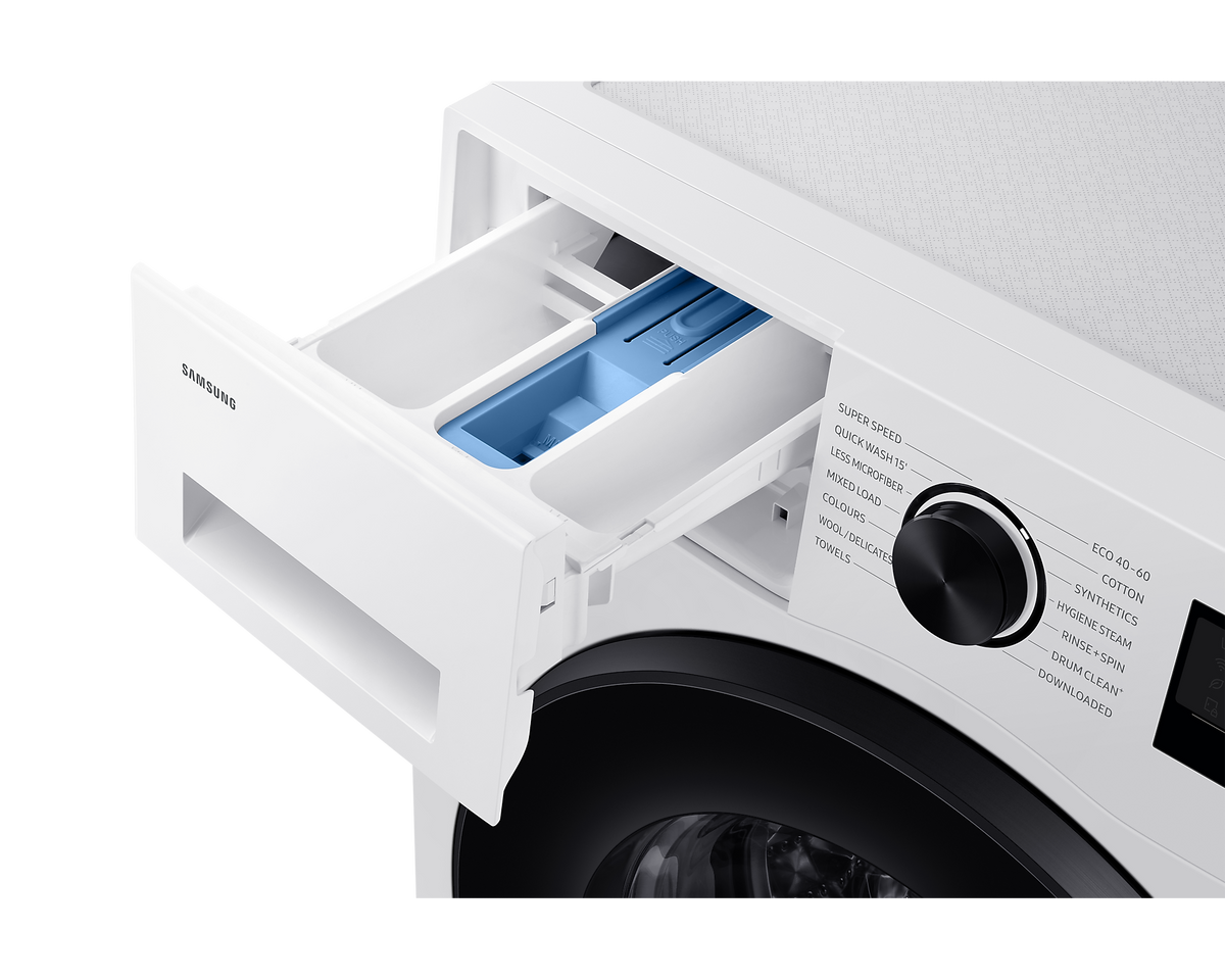 Samsung Series 5 AI Energy 10kg 1400rpm Washing Machine with ecobubble - White - detergent drawer