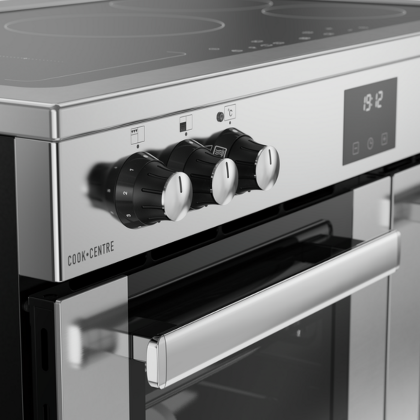 Belling Cookcentre 90Ei 90cm Induction Range Cooker - Stainless Steel - product view